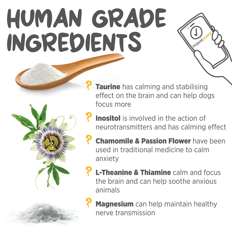 maxxicalm safe natural human grade ingredients