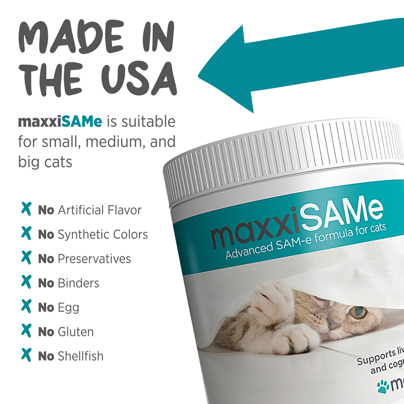 maxxiSAMe made in USA for all cat breeds and sizes